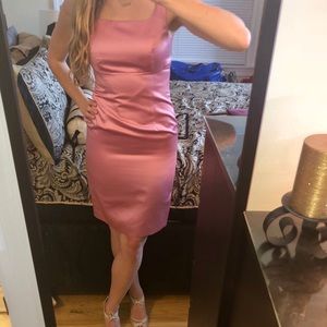 Nicole Miller pink satin dress